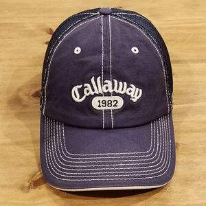 Callaway Golf Hat Cap Strap Back Blue 1982 One Size Adjustable Golfer